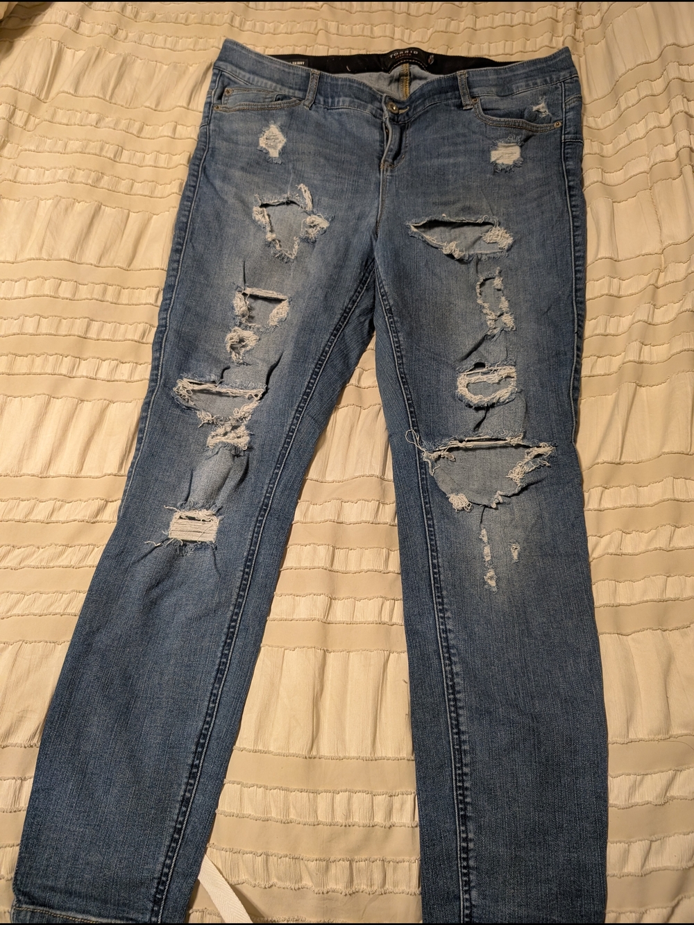 torrid Light Blue Ripped Skinny Jeans